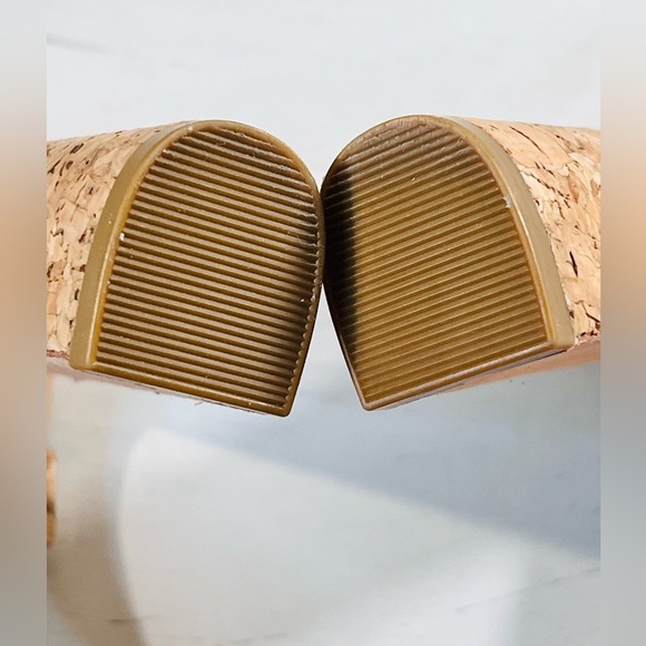 PAIGE Candice Ankle Strap Platform High Heel Cork upper/leather lining/sole, 9.5 - Picture 7 of 10